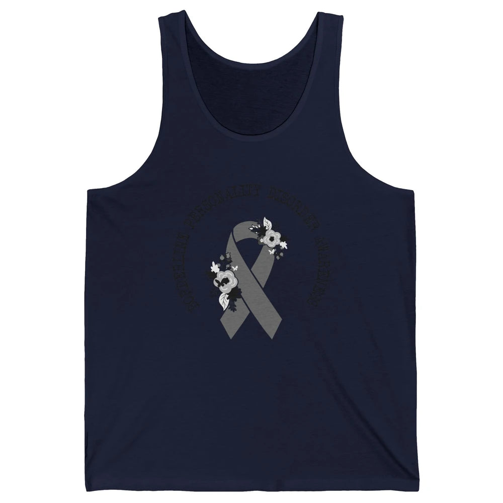 Borderline Personality Disorder Awareness BPD Gray Ribbon Unisex Jersey Tank