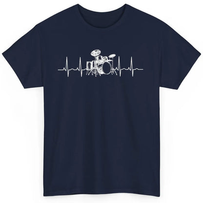 Drummer Heartbeat Drumming Lovers Drummers Percussionists Classic Unisex T-Shirt