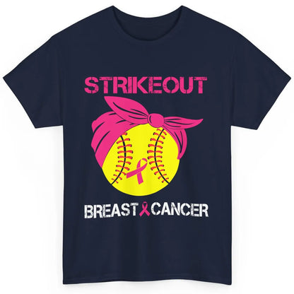 Softball Breast Cancer Awareness Strike Out Pink Ribbon Gift Classic Unisex T-Shirt