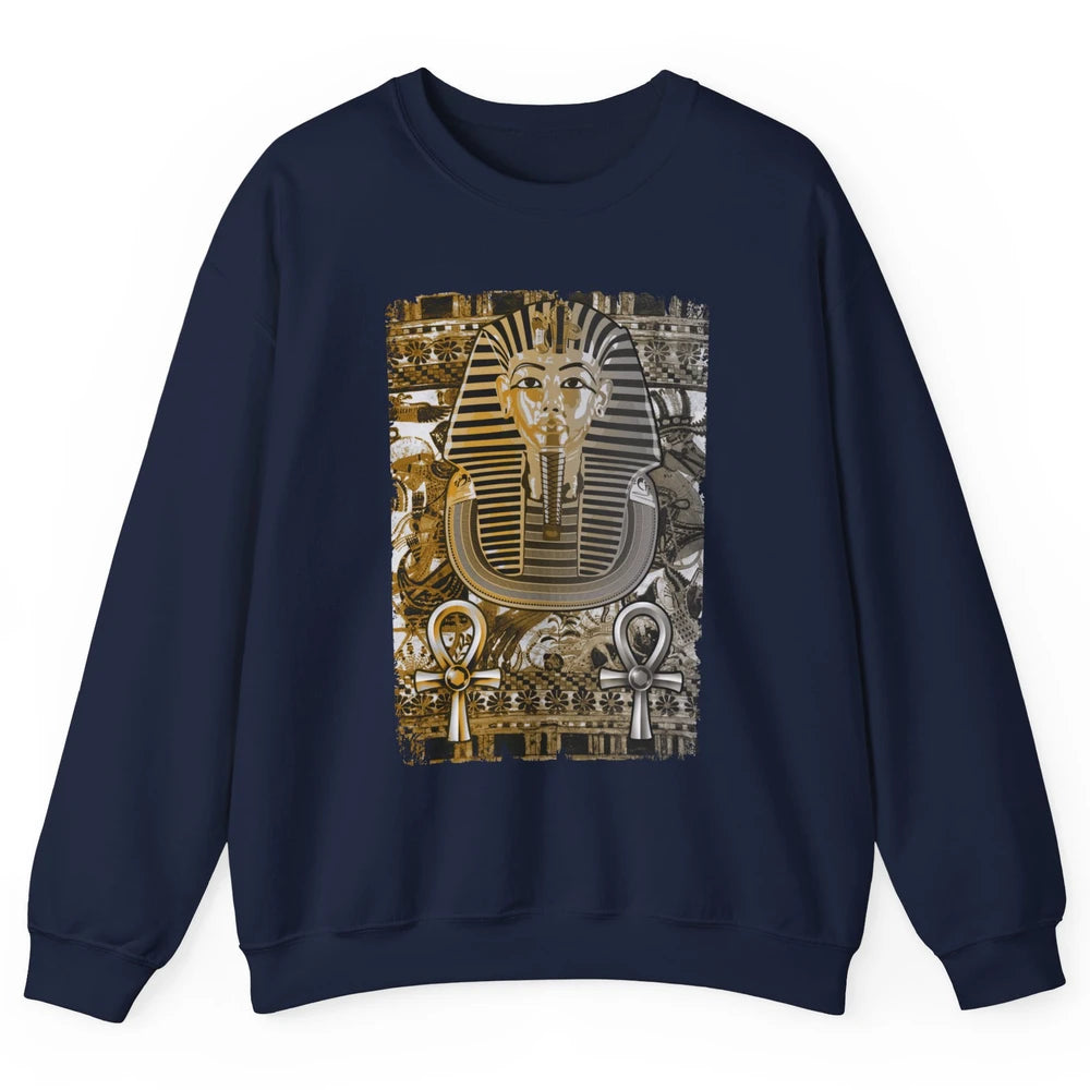 Ancient Egyptian Pyramid Golden King Tut Pharaoh Tutankhamun Unisex Crewneck Sweatshirt