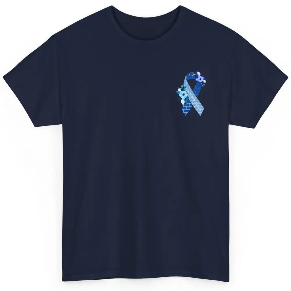 Castleman Disease Awareness Floral Blue Ribbon Rare Disease Classic Unisex T-Shirt