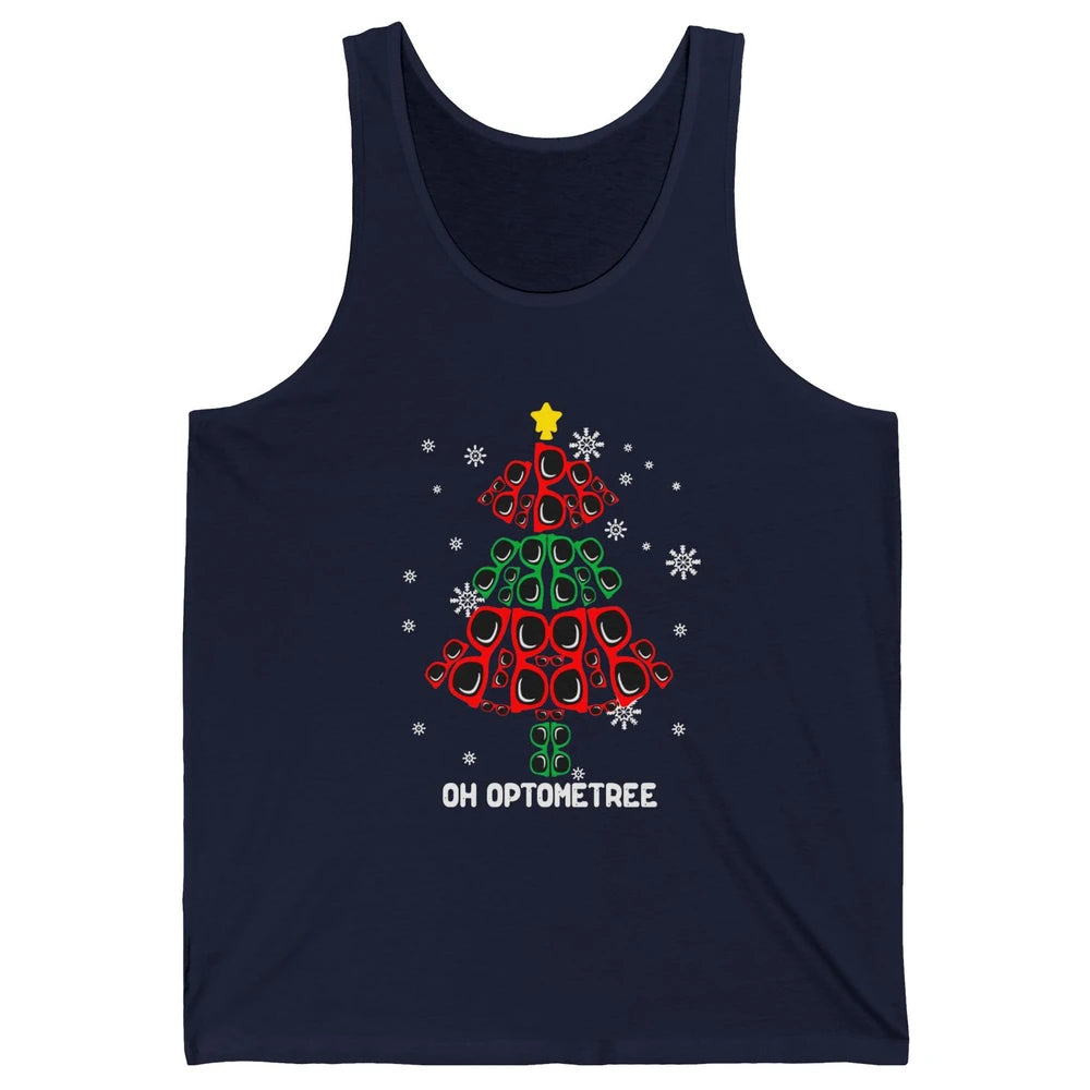 Glasses Christmas Tree Oh Optometree Optometry Optician Gift Unisex Jersey Tank