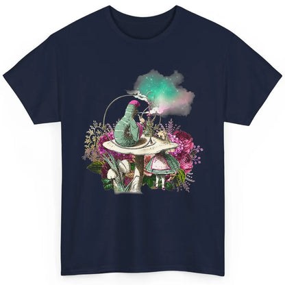 Funny Alice Caterpillar Smoking Vintage Animal Pun Aesthetic Classic Unisex T-Shirt