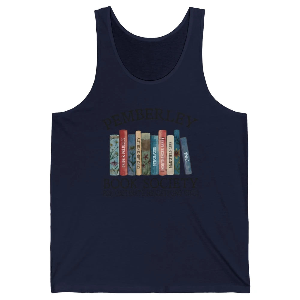 Retro Pemberley Book Society Book Reading Lovers Librarian Unisex Jersey Tank