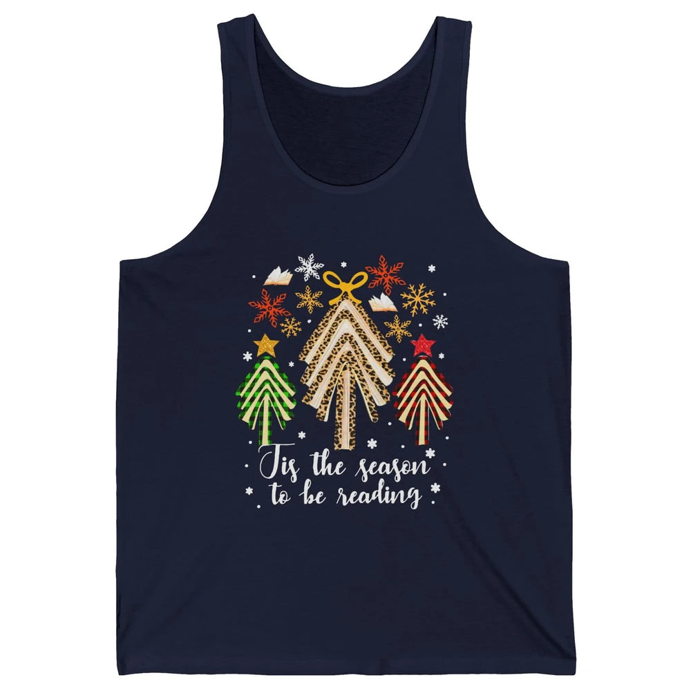 Books Christmas Tree Tis The Season To Be Reading Christmas Unisex Jersey Tank