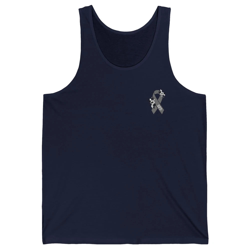 Borderline Personality Disorder Awareness BPD Gray Ribbon Unisex Jersey Tank