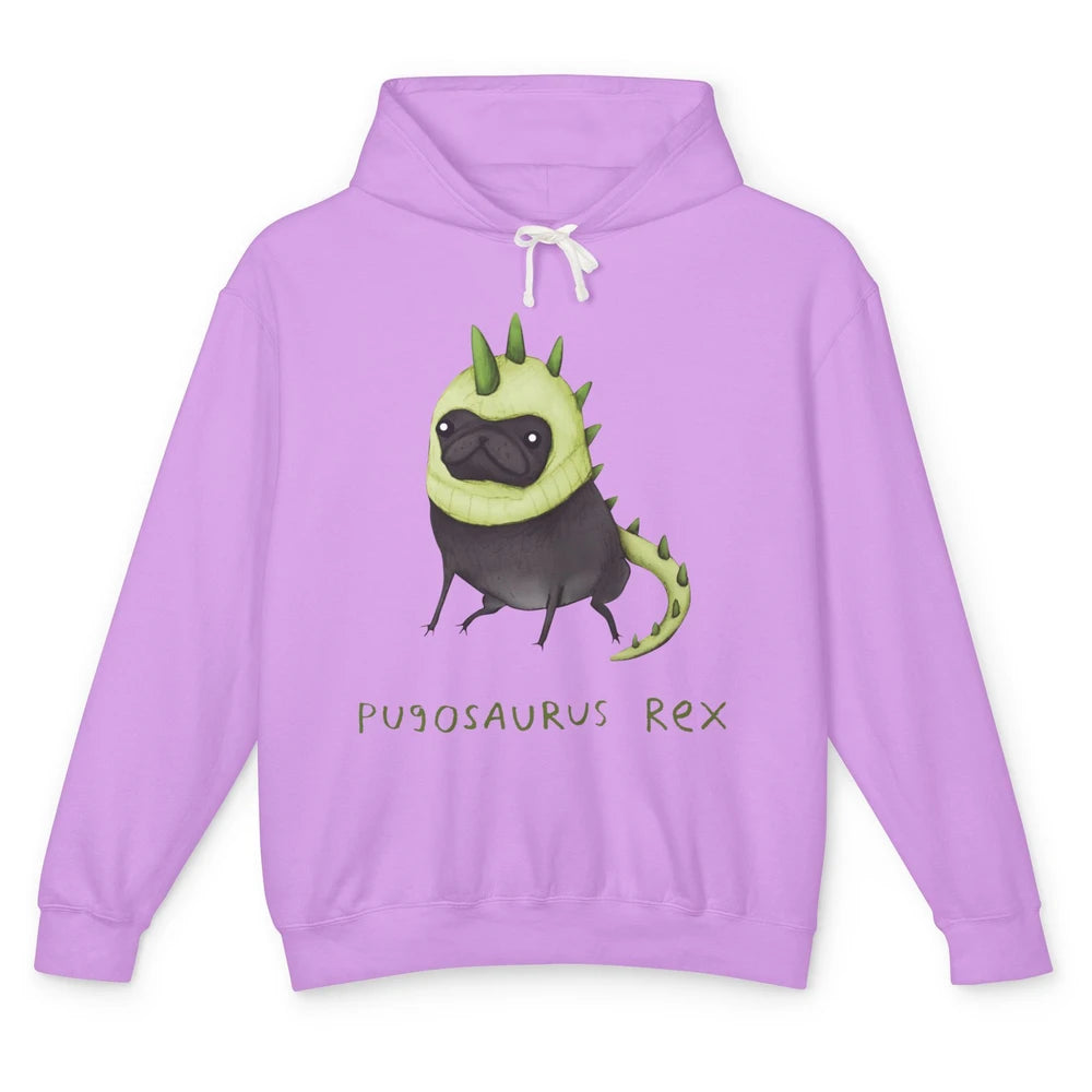 Funny Pug T-Rex Dinosaur Costume Pug Mom Humorous Sarcastic Unisex Lightweight Hoodie