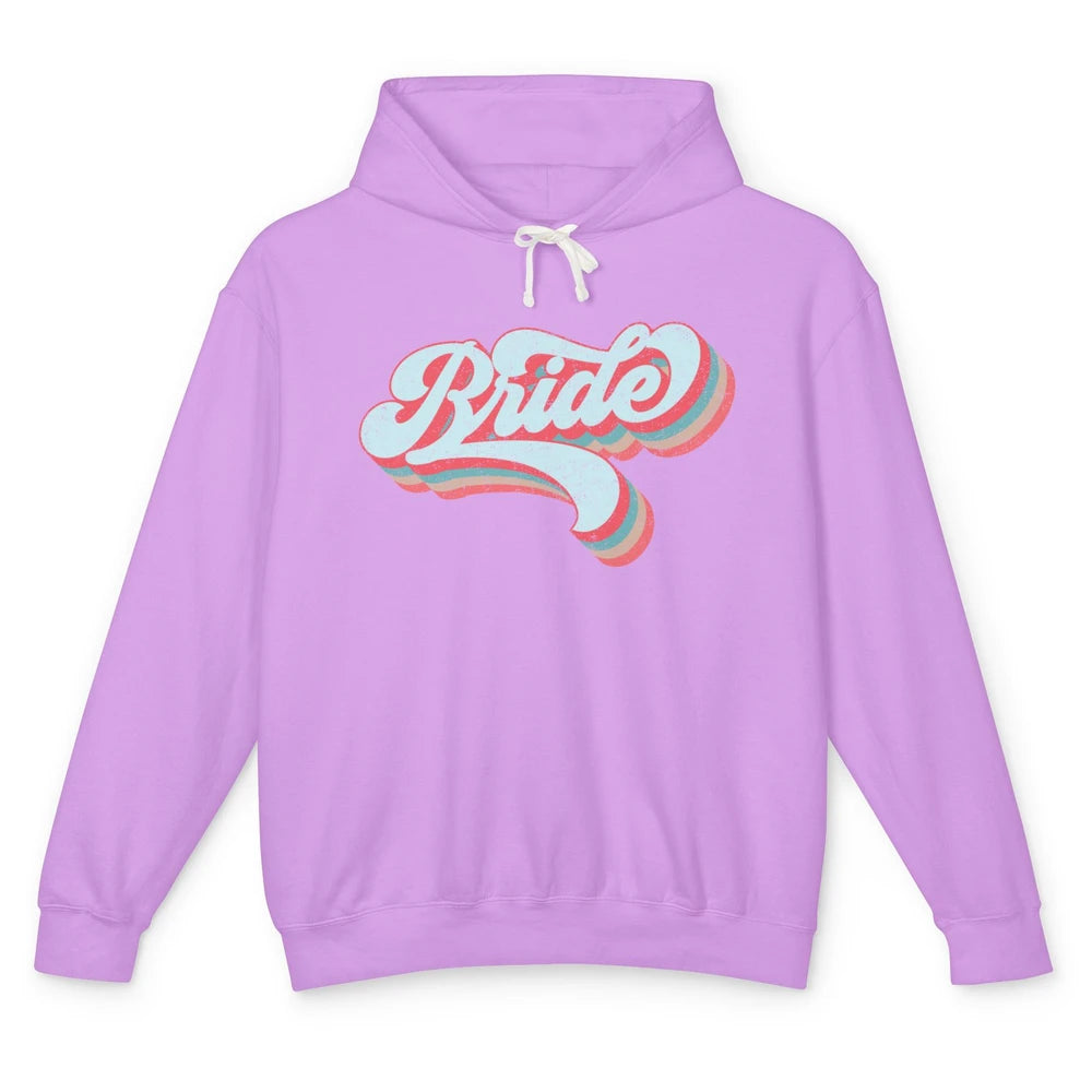 Retro 70s Future Bride Engaged Bachelorette Bridal Party Unisex Lightweight Hoodie