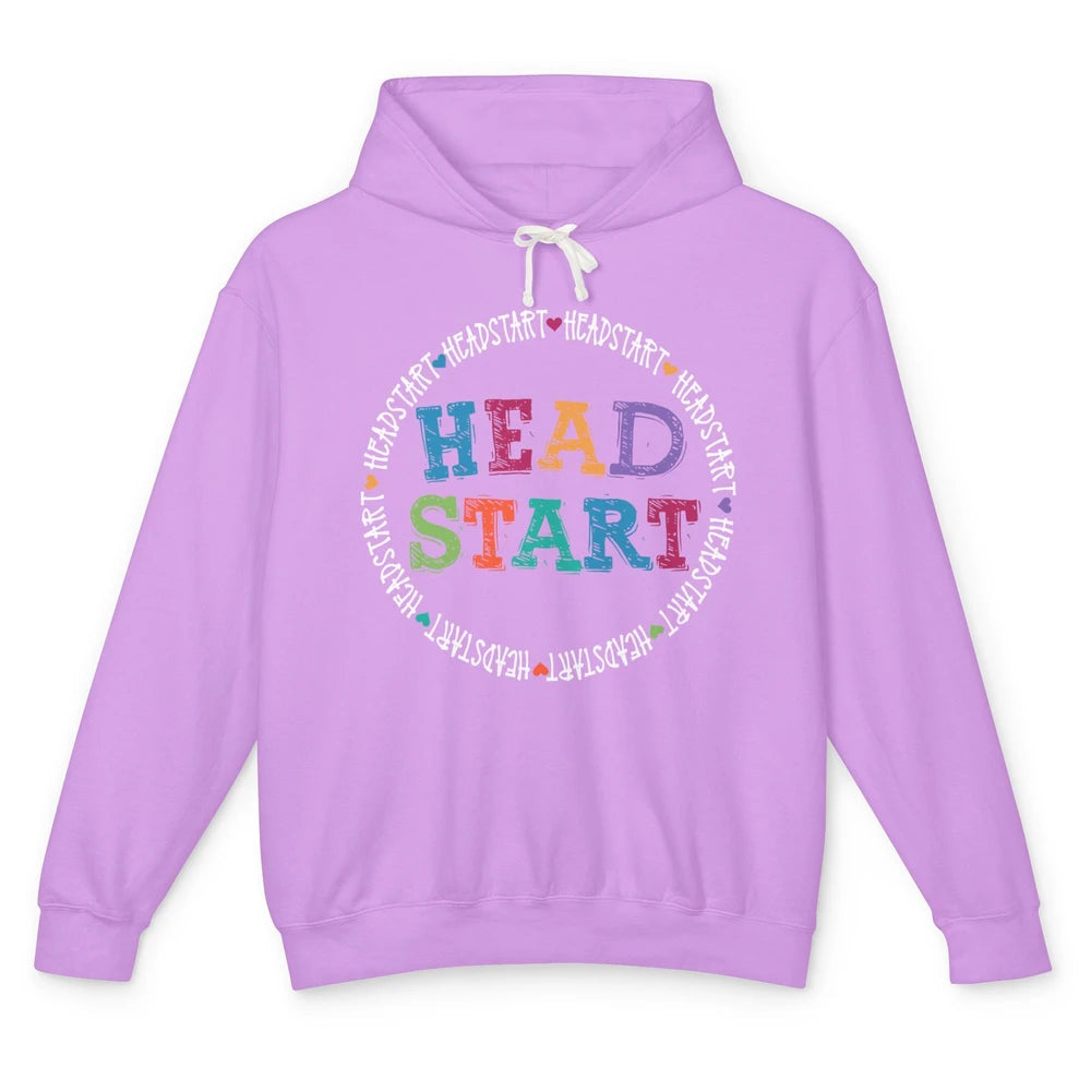 Headstart Rainbow Early Childhood Education Back To School Unisex Lightweight Hoodie