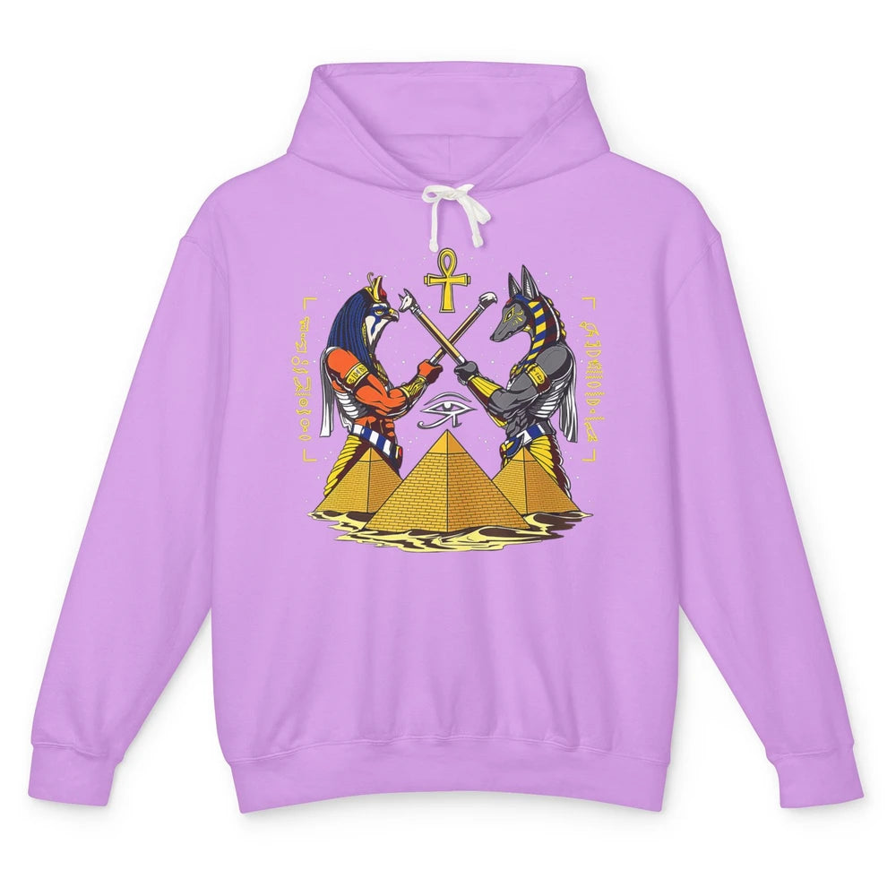 Retro Ancient Egyptian God Anubis Egypt Horus Archaeology Unisex Lightweight Hoodie