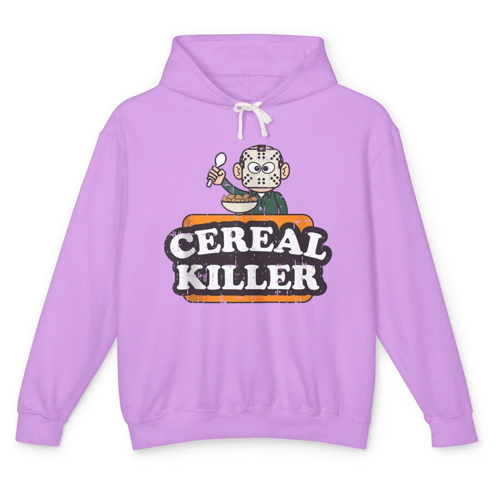 Funny Cereal Killer Food Pun Humor Halloween Spooky Season Unisex Lightweight Hoodie