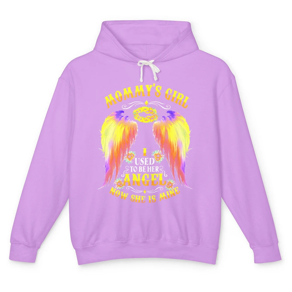 Mommy's Girl I Used To Be Her Angel Now She Is Mine Mom Gift Unisex Lightweight Hoodie