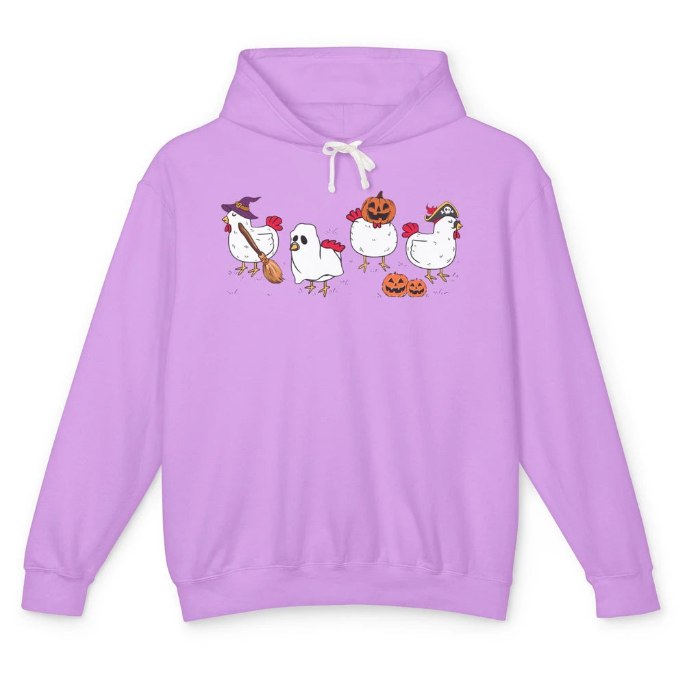 Chicken Ghost Funny Halloween Farm Spooky Chicken Lover Gift Unisex Lightweight Hoodie