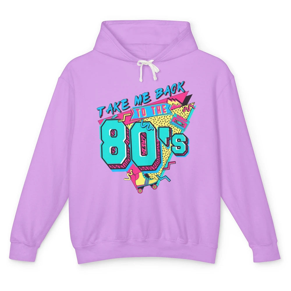 Vintage Take Me Back To The 80s Cassette Retro Rainbow Child Unisex Lightweight Hoodie