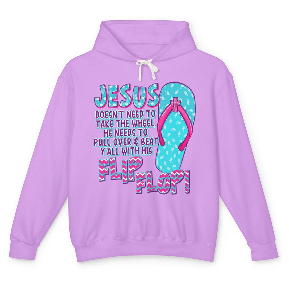 Christian Jesus Doesn't Need To Take The Wheel Religious Unisex Lightweight Hoodie