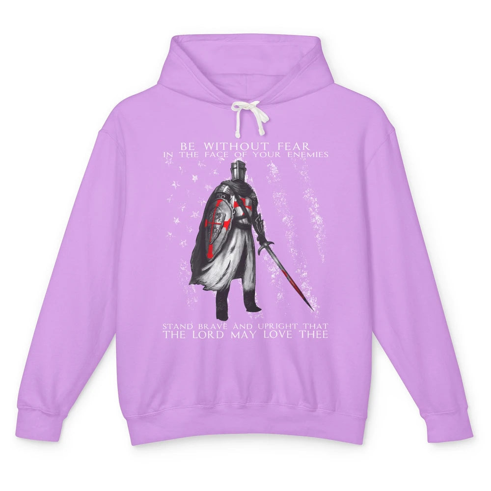 Knight Templar's Oath Be Without Fear In Your Enemies' Face Unisex Lightweight Hoodie