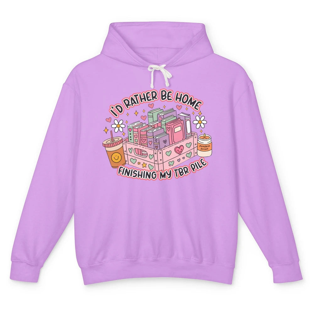 Retro Groovy TBR Book Readers Be Home Finishing My TBR Pile Unisex Lightweight Hoodie