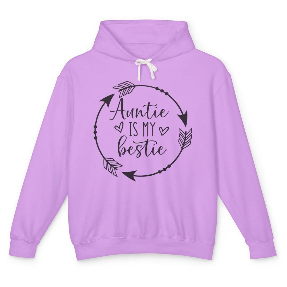 Funny Arrow Auntie Is My Bestie Auntie Niece Nephew Gift Unisex Lightweight Hoodie