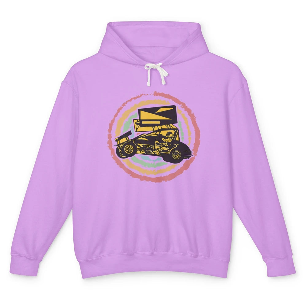 Vintage Dirty Track Racing Retro Sprint Car Speedway Truck Unisex Lightweight Hoodie