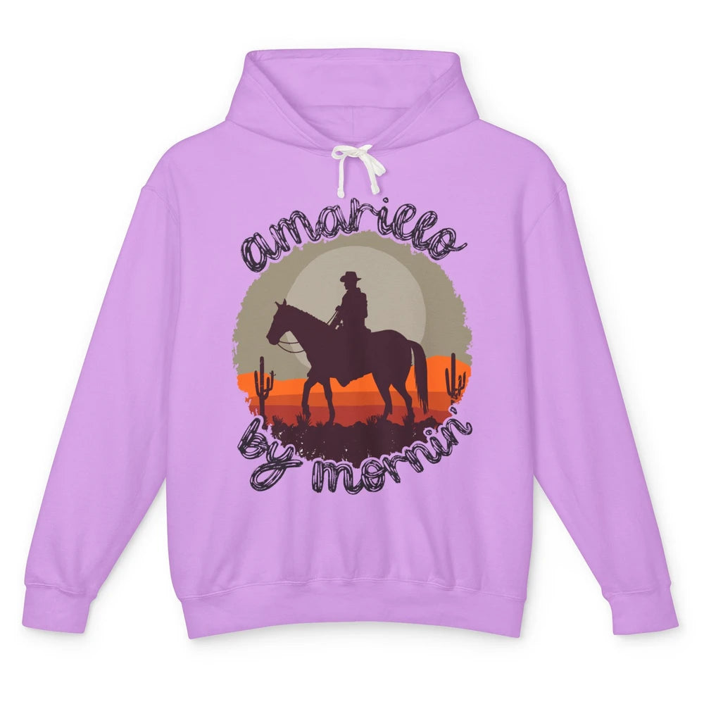 Vintage Cowboy Amarillo By Morning Desert Western Country Unisex Lightweight Hoodie