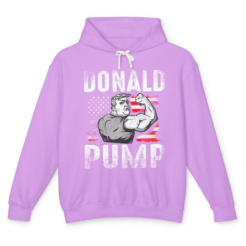 Funny Donald Pump Make America Strong Again Conservative Unisex Lightweight Hoodie