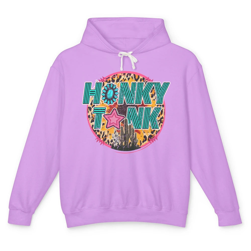 Honky Tonk Highway Desert Cactus Western Country Cowboy Gift Unisex Lightweight Hoodie