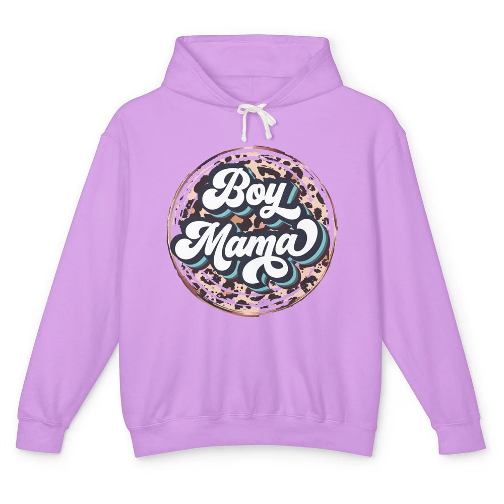 Retro Boy Mama Leopard Lightning Bolt Western Country Mama Unisex Lightweight Hoodie