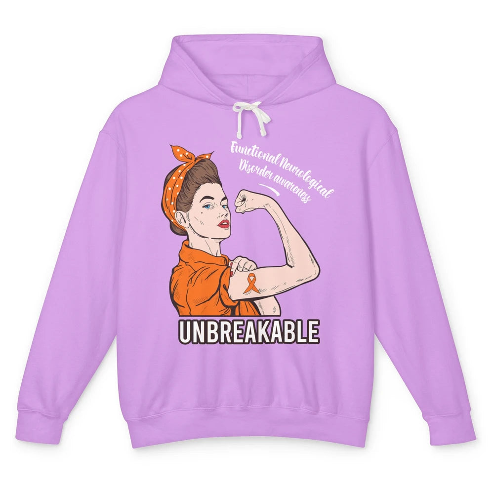 Functional Neurological Disorder Strong Woman Unbreakable Unisex Lightweight Hoodie