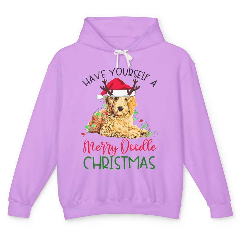 Goldendoodle Have Yourself a Merry Doodle Christmas Dog Mom Unisex Lightweight Hoodie