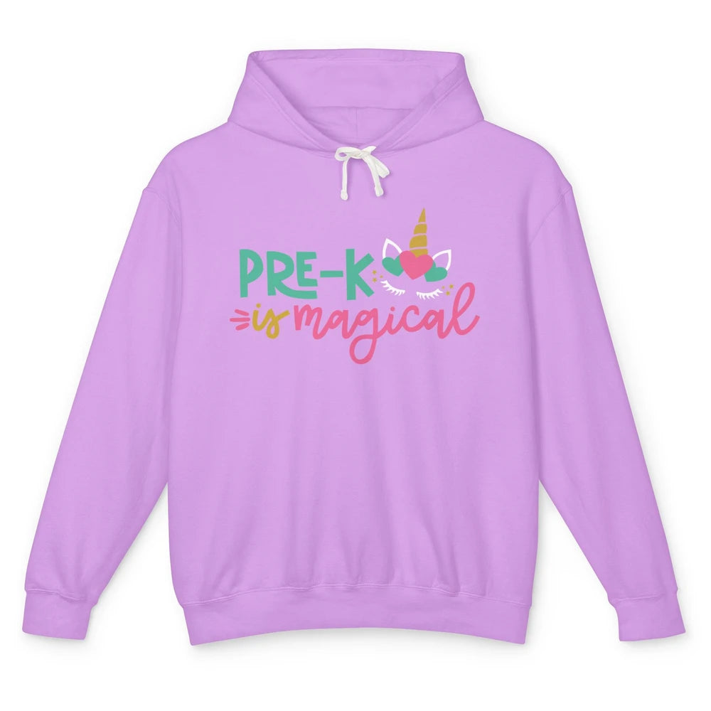 Unicorn Pre-K is Magical Preschool Squad Teacher Student Unisex Lightweight Hoodie