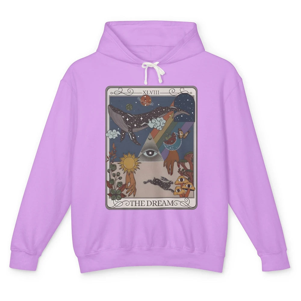 The Dream Tarot Card Witchy Hands Eye Sun Moon Halloween Unisex Lightweight Hoodie