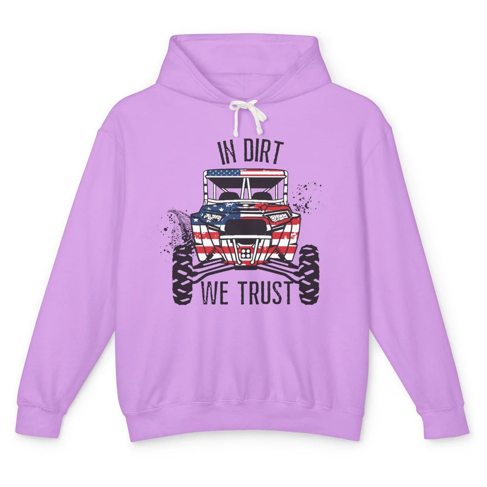 US Flag In Dust We Trust UTV Offroad SXS Patriotic ZRZ Life Unisex Lightweight Hoodie