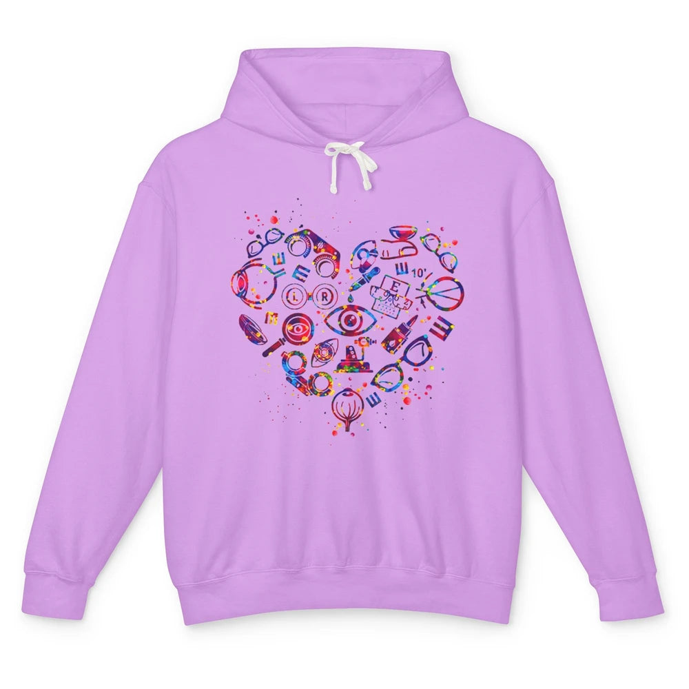 Optometrist Eyeglasses Technician Optometry Eye Doctor Heart Unisex Lightweight Hoodie