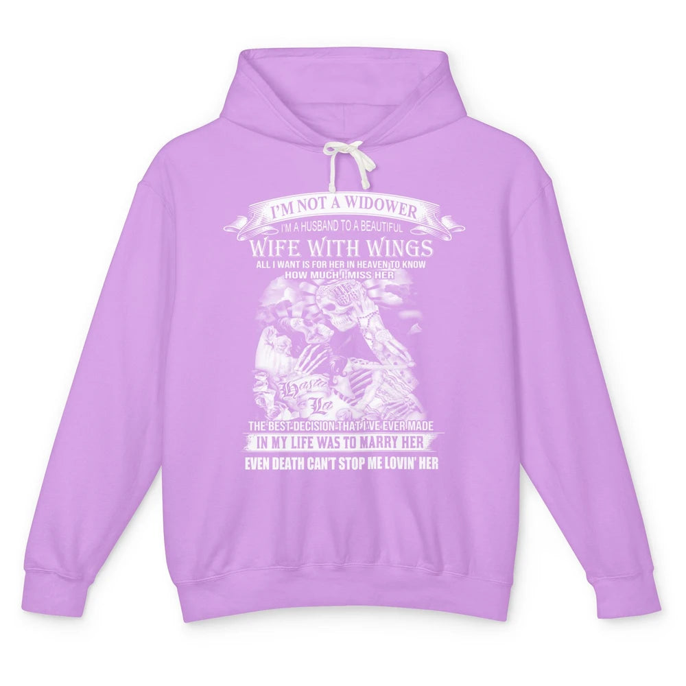 Wife In Heaven I'm Not A Widower Guardian Angel Wife Unisex Lightweight Hoodie