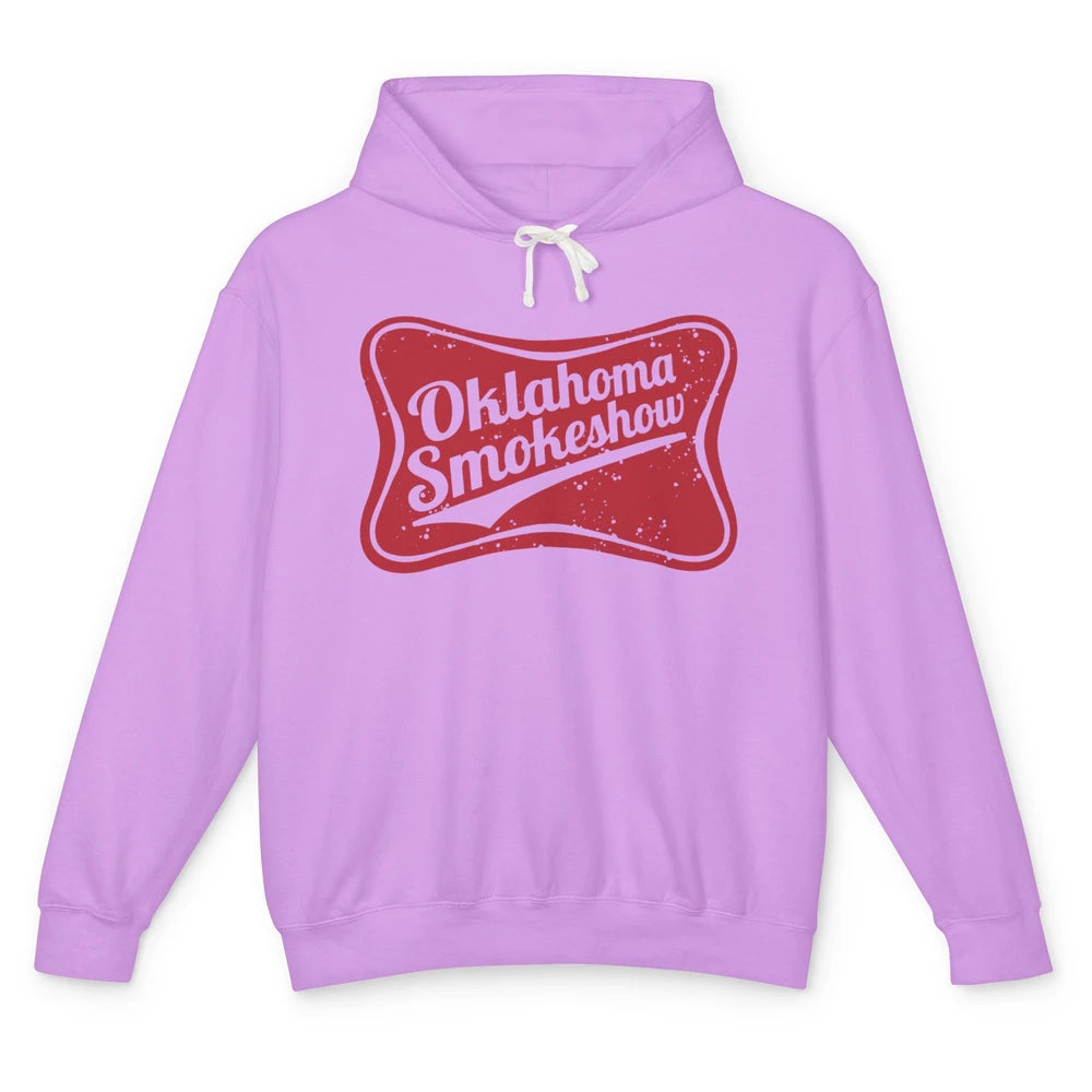 Retro Cowgirl Oklahoma Smokeshow Small Town Western Country Unisex Lightweight Hoodie