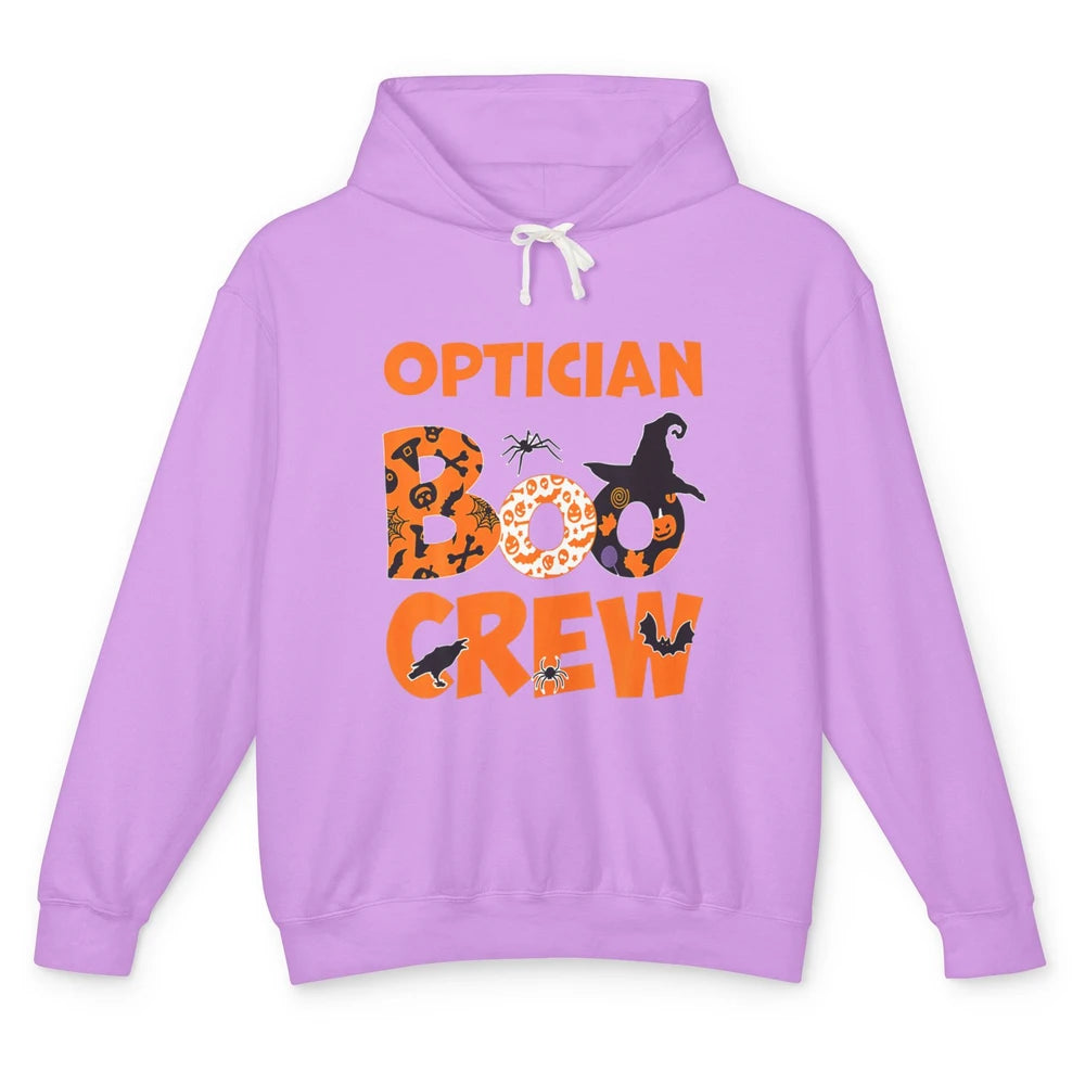 Funny Optician Boo Crew Eye Halloween Spooky Witch Optometry Unisex Lightweight Hoodie