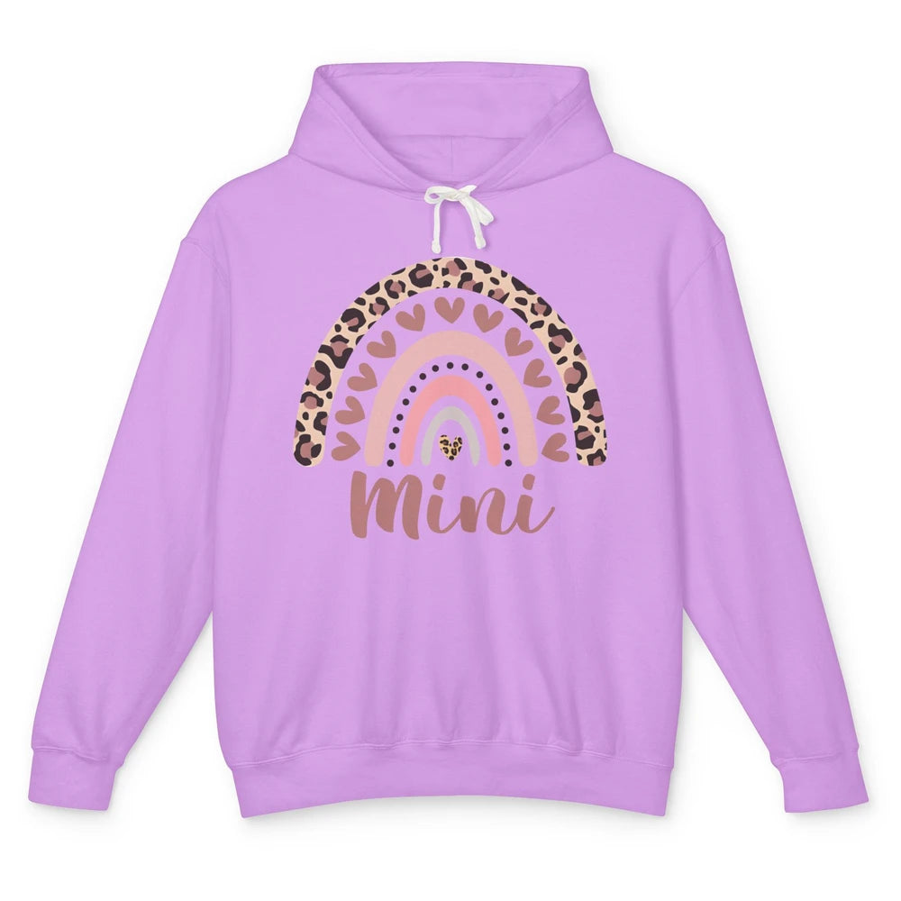 Mini Leopard Rainbow Cheetah Love Mama Valentines Day Unisex Lightweight Hoodie