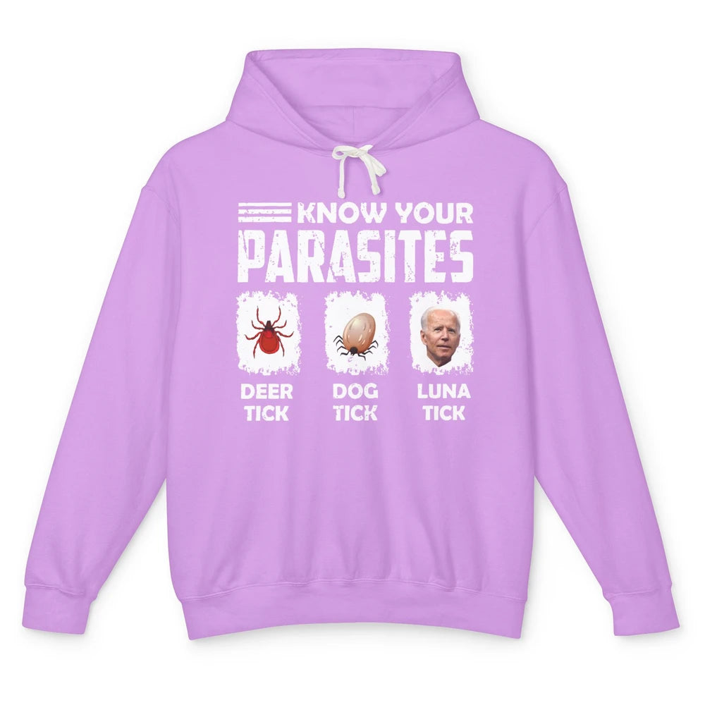 Know Your Parasites Anti Joe Biden Republican Trump Support Unisex Lightweight Hoodie