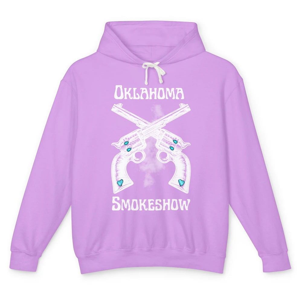 Retro Cowgirl Oklahoma Smokeshow Western Country Small Town Unisex Lightweight Hoodie