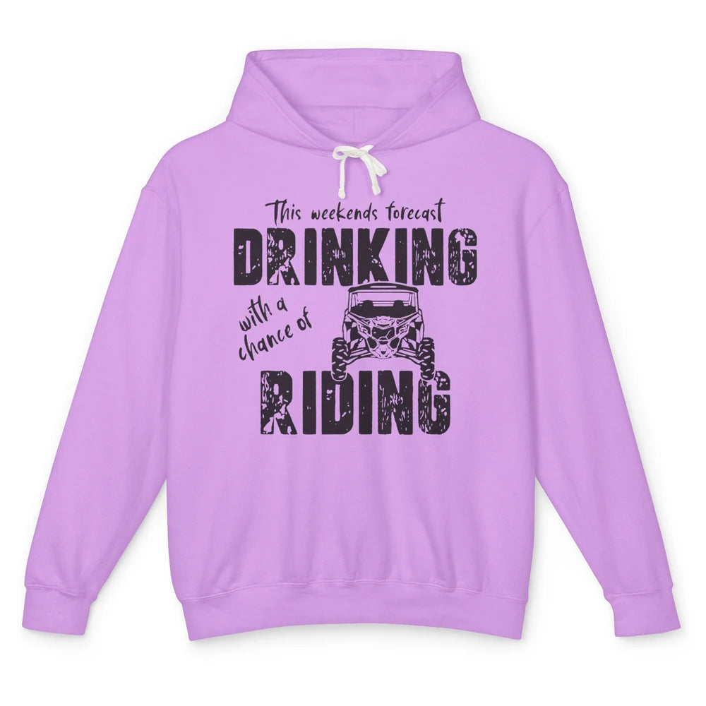 Vintage UTV Weekend Forecast Drinking Mud Riding SXS Life Unisex Lightweight Hoodie