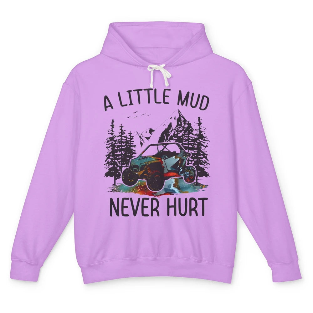 Retro UTV A Little Dirt Never Hurt Mud Riding SXS Offroad Unisex Lightweight Hoodie