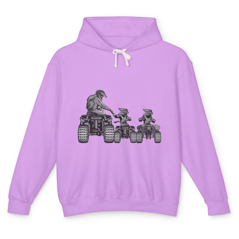 Quad Bike Father And Son Four Wheeler ATV SXS Life Offroad Unisex Lightweight Hoodie