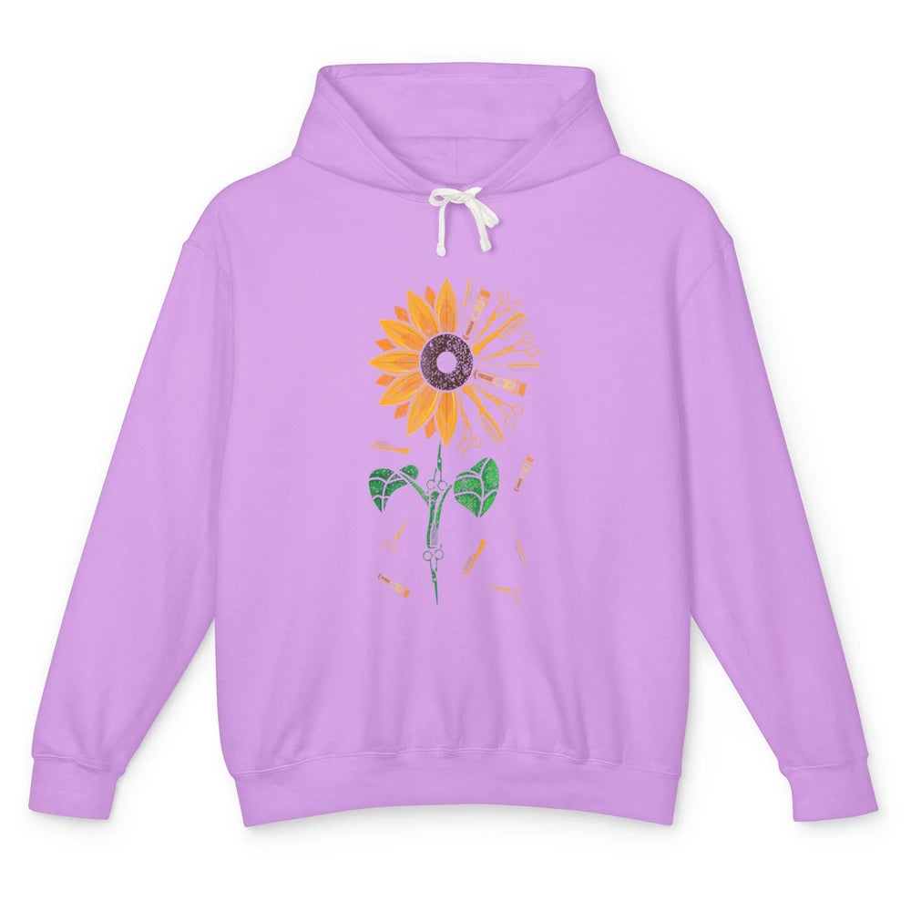 Barber Tool Sunflower Style Hairstylist Hairdresser Vintage Unisex Lightweight Hoodie