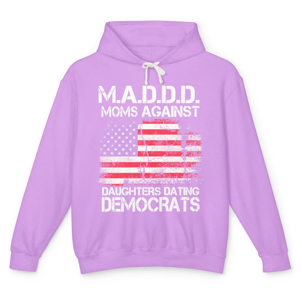 US Flag M.A.D.D.D Moms Against Daughters Dating Democrats Unisex Lightweight Hoodie