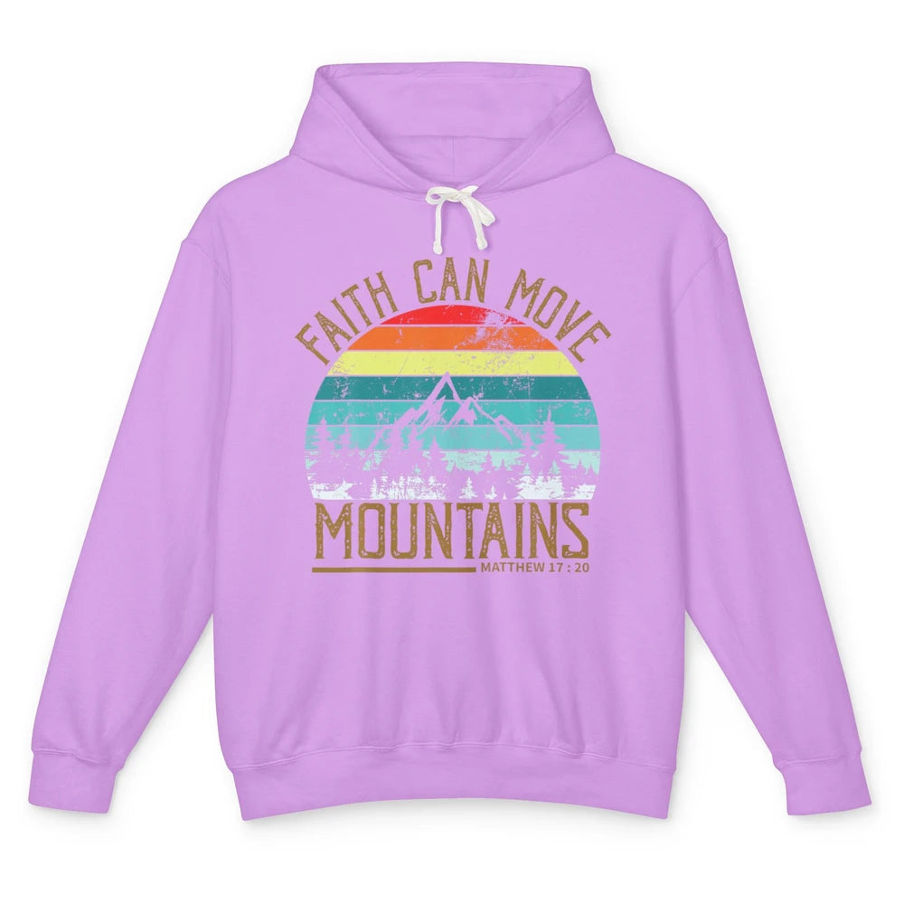 Faith Can Move Mountains Bible Religious God Jesus Christian Unisex Lightweight Hoodie