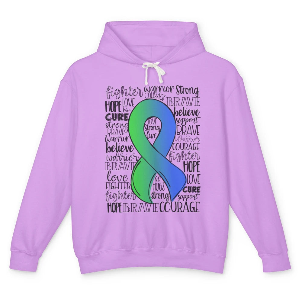 Intracranial Hypertension IIH Awareness Ribbon Hope Love Unisex Lightweight Hoodie