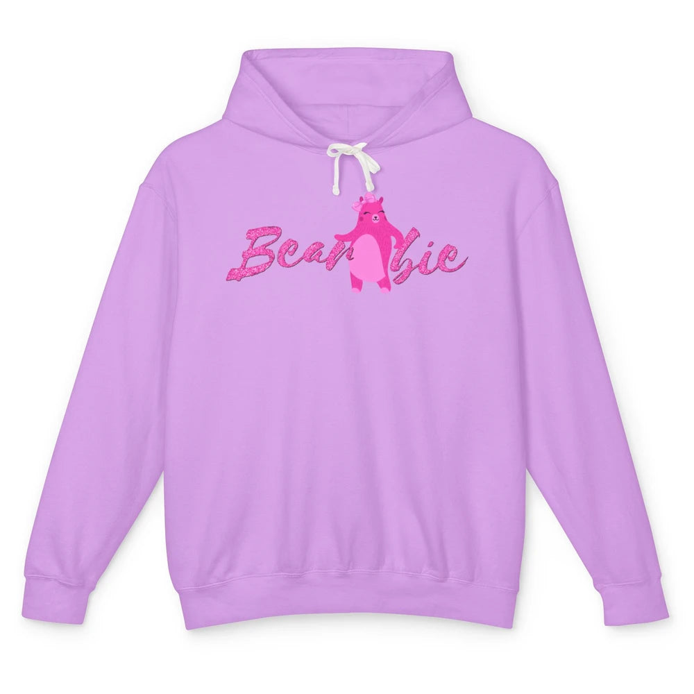 Funny Bearbie Cute Pink Bear Sarcastic Kawaii Wild Animal Unisex Lightweight Hoodie