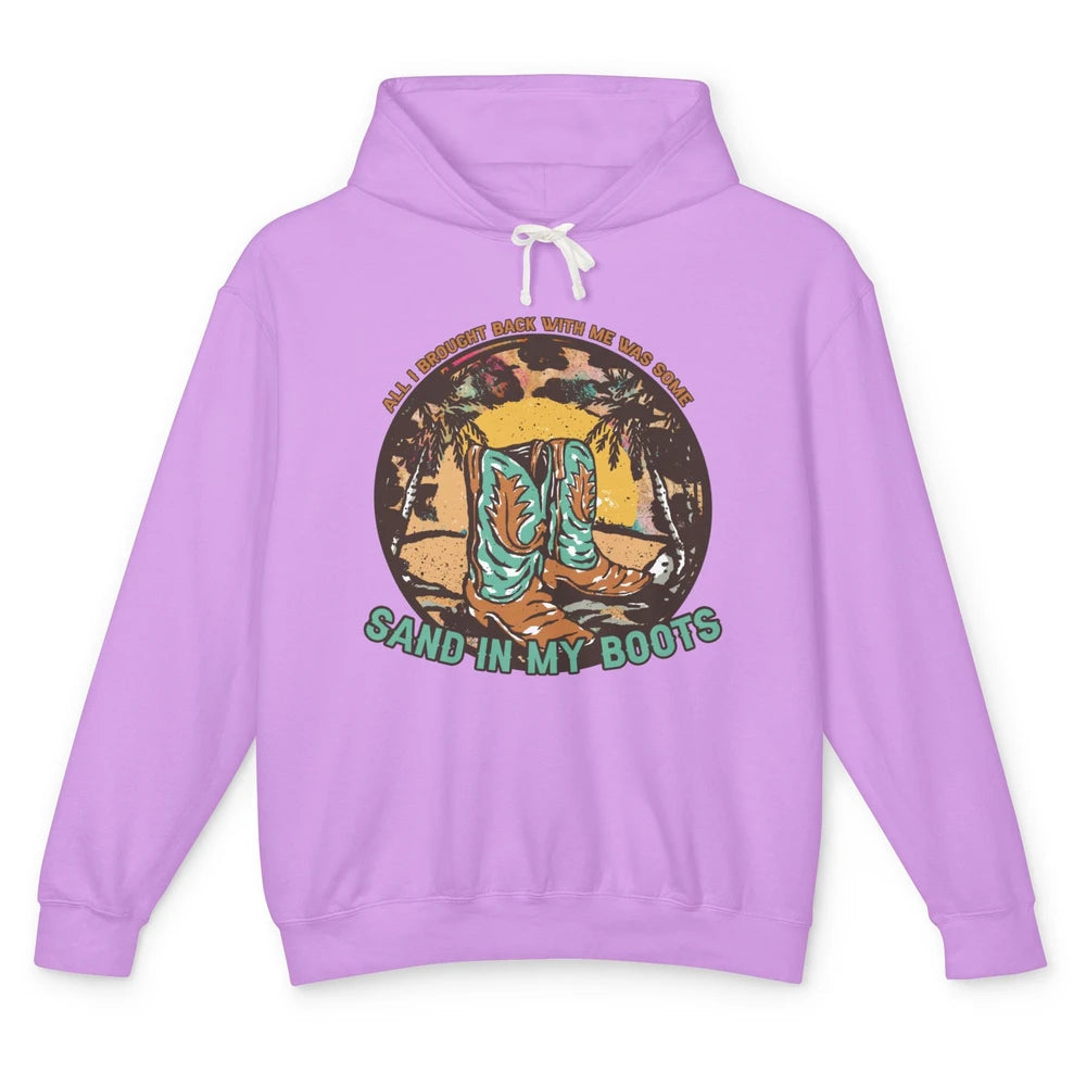 Retro Sand In My Boots Western Cowgirls Midwest Cowboy Boots Unisex Lightweight Hoodie