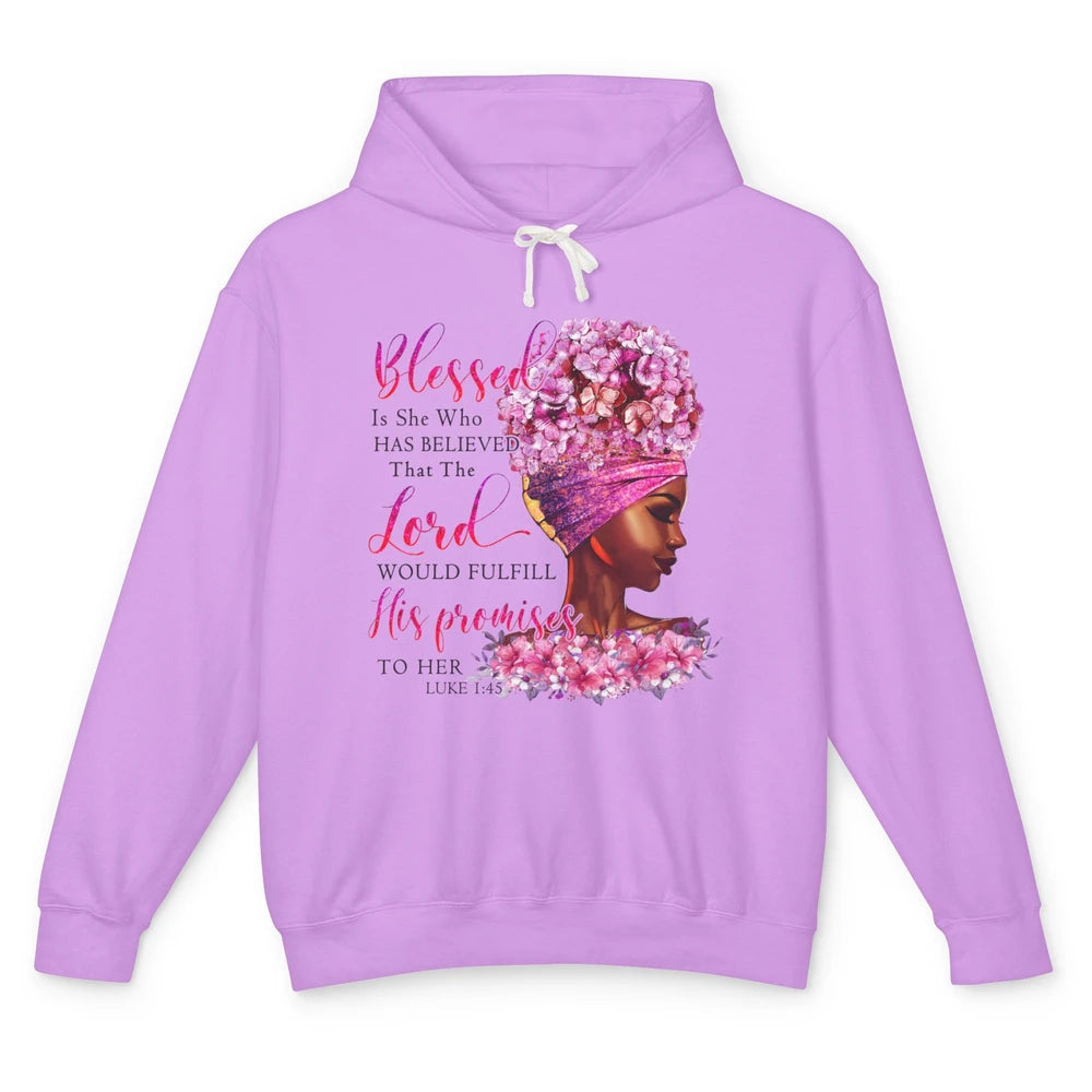 Black Girl In The Midst Of Storm Believe In God Christian Unisex Lightweight Hoodie