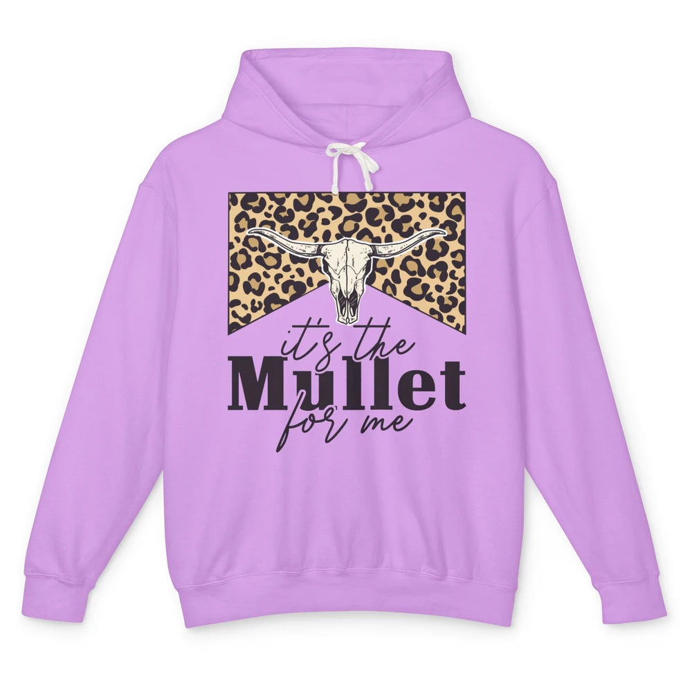 Leopard Boho Bull Skull It's The Mullet For Me Western Girls Unisex Lightweight Hoodie